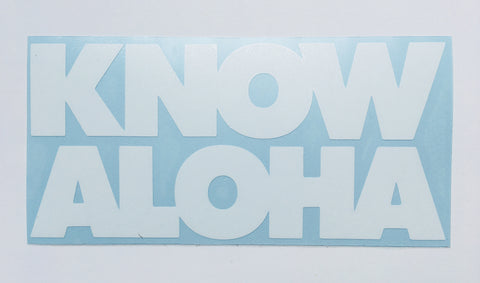 Know Aloha one-color