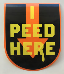 I peed here sticker