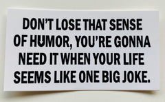 Sense of humor sticker
