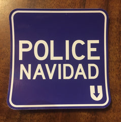 Police Navidad Static cling