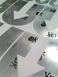 SkullXBones brushed chrome sticker