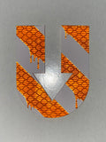 Super Reflective orange dream drip barricade U Stickers (Hand Cut)