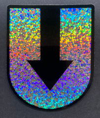 UDown Holographic Glitter sticker