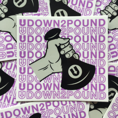 UDown2Pound printed Sticker