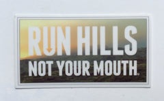Run Hills colored bumper sticker
