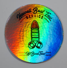 Boat Tow Holographic sticker
