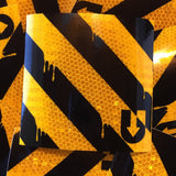 Reflective dripping Barricade stickers