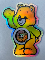 Doughnut Care Bear Holographic sticker