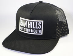 Run Hills Black Trucker Hat