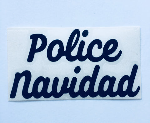 Police Navidad Script Sticker
