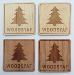 WOODSYAF actual wood sticker