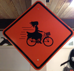 Actual "Bike Girl" sign